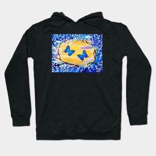 Blue Butterflies Hoodie